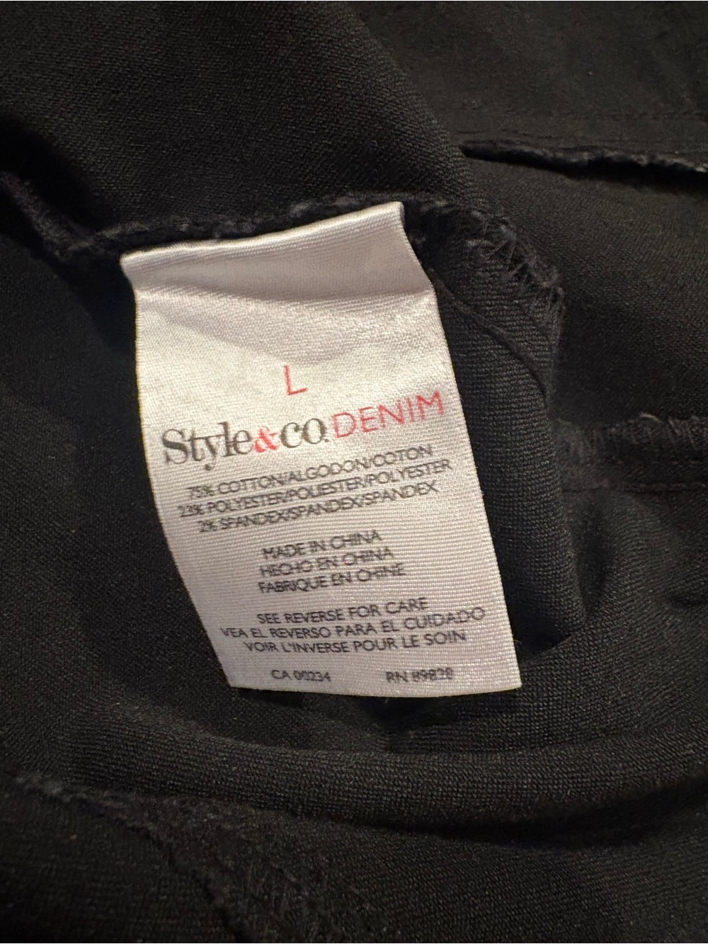 Style & Co. Black Denim Jean Jacket for Women - Picture 6 of 9